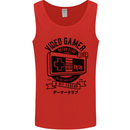 Video Gamer Retro Club Gaming Mens Vest Tank Top Red