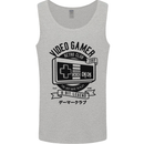 Video Gamer Retro Club Gaming Mens Vest Tank Top Sports Grey