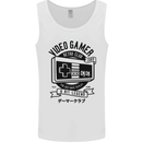 Video Gamer Retro Club Gaming Mens Vest Tank Top White