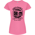 Video Gamer Retro Club Gaming Womens Petite Cut T-Shirt Azalea
