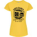 Video Gamer Retro Club Gaming Womens Petite Cut T-Shirt Yellow