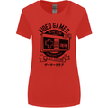 Video Gamer Retro Club Gaming Womens Wider Cut T-Shirt Red