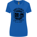 Video Gamer Retro Club Gaming Womens Wider Cut T-Shirt Royal Blue