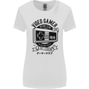 Video Gamer Retro Club Gaming Womens Wider Cut T-Shirt White
