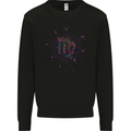 Vigo Neon Star Sign Zodiac Astrological Mens Sweatshirt Jumper Black