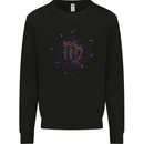 Vigo Neon Star Sign Zodiac Astrological Mens Sweatshirt Jumper Black
