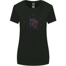 Vigo Neon Star Sign Zodiac Astrological Womens Wider Cut T-Shirt Black