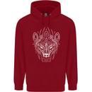 Viking Bear Symbols With Valknut Symbol Childrens Kids Hoodie Red
