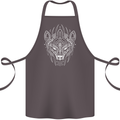 Viking Bear Symbols With Valknut Symbol Cotton Apron 100% Organic Dark Grey