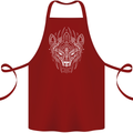 Viking Bear Symbols With Valknut Symbol Cotton Apron 100% Organic Maroon