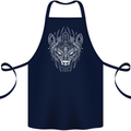 Viking Bear Symbols With Valknut Symbol Cotton Apron 100% Organic Navy Blue