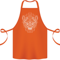 Viking Bear Symbols With Valknut Symbol Cotton Apron 100% Organic Orange