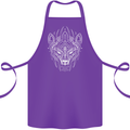 Viking Bear Symbols With Valknut Symbol Cotton Apron 100% Organic Purple