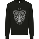 Viking Bear Symbols With Valknut Symbol Kids Sweatshirt Jumper Black