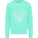 Viking Bear Symbols With Valknut Symbol Kids Sweatshirt Jumper Peppermint