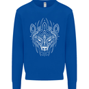 Viking Bear Symbols With Valknut Symbol Kids Sweatshirt Jumper Royal Blue