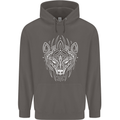 Viking Bear Symbols With Valknut Symbol Mens 80% Cotton Hoodie Charcoal