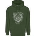 Viking Bear Symbols With Valknut Symbol Mens 80% Cotton Hoodie Forest Green