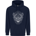 Viking Bear Symbols With Valknut Symbol Mens 80% Cotton Hoodie Navy Blue