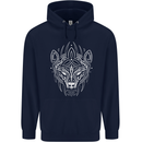 Viking Bear Symbols With Valknut Symbol Mens 80% Cotton Hoodie Navy Blue