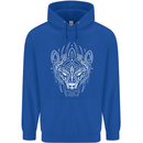 Viking Bear Symbols With Valknut Symbol Mens 80% Cotton Hoodie Royal Blue