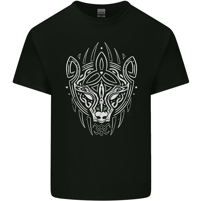 Viking Bear Symbols With Valknut Symbol Mens Cotton T-Shirt Tee Top Black