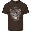Viking Bear Symbols With Valknut Symbol Mens Cotton T-Shirt Tee Top Dark Chocolate