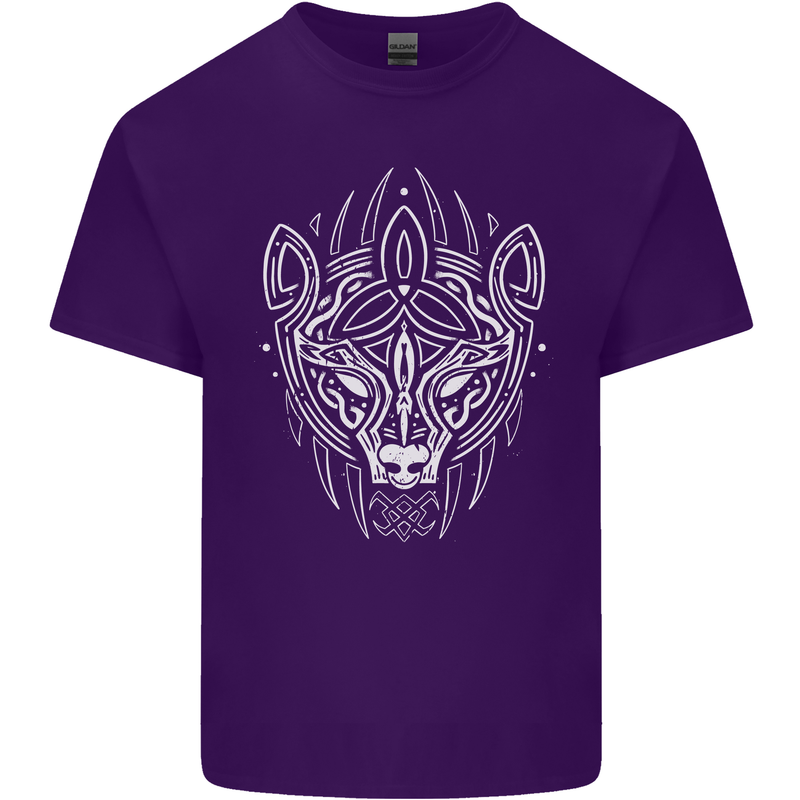 Viking Bear Symbols With Valknut Symbol Mens Cotton T-Shirt Tee Top Purple
