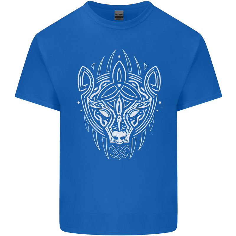 Viking Bear Symbols With Valknut Symbol Mens Cotton T-Shirt Tee Top Royal Blue