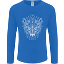 Viking Bear Symbols With Valknut Symbol Mens Long Sleeve T-Shirt Royal Blue