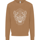 Viking Bear Symbols With Valknut Symbol Mens Sweatshirt Jumper Caramel Latte