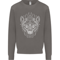 Viking Bear Symbols With Valknut Symbol Mens Sweatshirt Jumper Charcoal