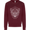 Viking Bear Symbols With Valknut Symbol Mens Sweatshirt Jumper Maroon