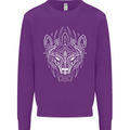 Viking Bear Symbols With Valknut Symbol Mens Sweatshirt Jumper Purple