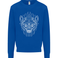 Viking Bear Symbols With Valknut Symbol Mens Sweatshirt Jumper Royal Blue