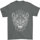 Viking Bear Symbols With Valknut Symbol Mens T-Shirt 100% Cotton Charcoal