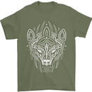 Viking Bear Symbols With Valknut Symbol Mens T-Shirt 100% Cotton Military Green