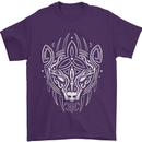 Viking Bear Symbols With Valknut Symbol Mens T-Shirt 100% Cotton Purple