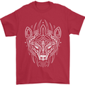 Viking Bear Symbols With Valknut Symbol Mens T-Shirt 100% Cotton Red