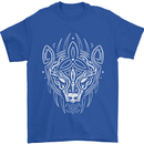 Viking Bear Symbols With Valknut Symbol Mens T-Shirt 100% Cotton Royal Blue