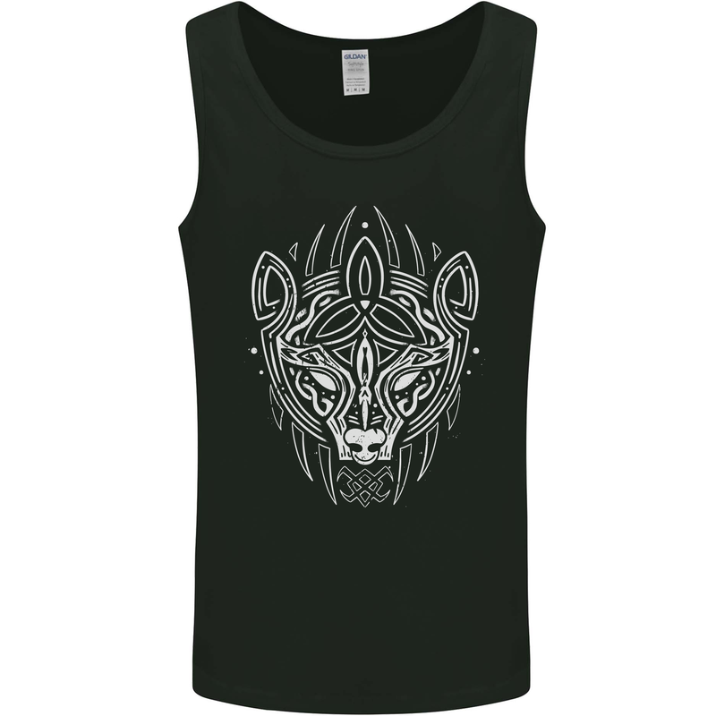 Viking Bear Symbols With Valknut Symbol Mens Vest Tank Top Black