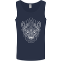 Viking Bear Symbols With Valknut Symbol Mens Vest Tank Top Navy Blue