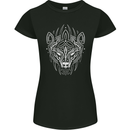 Viking Bear Symbols With Valknut Symbol Womens Petite Cut T-Shirt Black