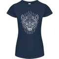 Viking Bear Symbols With Valknut Symbol Womens Petite Cut T-Shirt Navy Blue