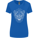 Viking Bear Symbols With Valknut Symbol Womens Wider Cut T-Shirt Royal Blue
