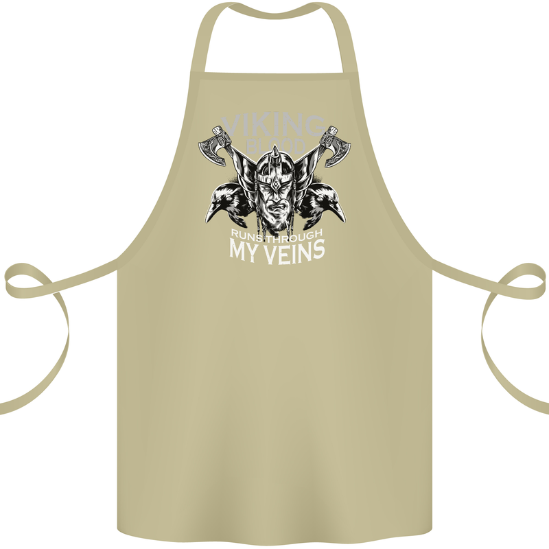 Viking Blood Odin Valhalla Norse Mythology Cotton Apron 100% Organic Khaki