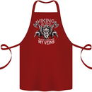 Viking Blood Odin Valhalla Norse Mythology Cotton Apron 100% Organic Maroon