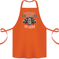 Viking Blood Odin Valhalla Norse Mythology Cotton Apron 100% Organic Orange