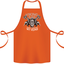 Viking Blood Odin Valhalla Norse Mythology Cotton Apron 100% Organic Orange
