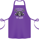 Viking Blood Odin Valhalla Norse Mythology Cotton Apron 100% Organic Purple